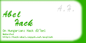 abel hack business card